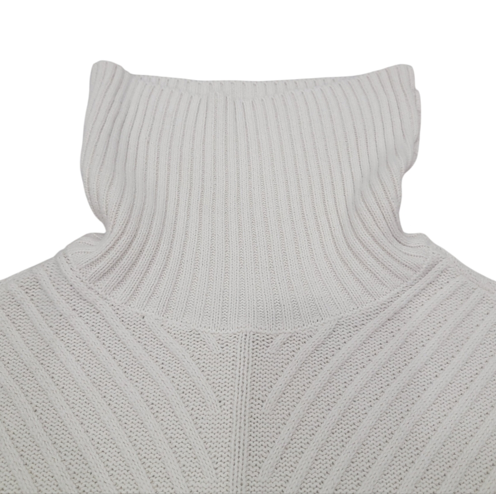 Eclipse Mitered Turtleneck Sweater Knit Neutral Cream White Pullover Wom… - Picture 11 of 16